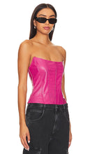 Camila Coelho Kaira Leather Top in Pink