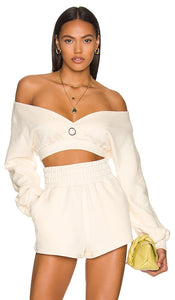 Camila Coelho Kenzie Pullover in Ivory - Camila Coelho Pull Kenzie en ivoire - Camila Coelho Kenzie 象牙色套头衫 - Camila Coelho Kenzie Pullover in Elfenbein - Camila Coelho Kenzie 풀오버 아이보리 색상 - Pullover Camila Coelho Kenzie in avorio