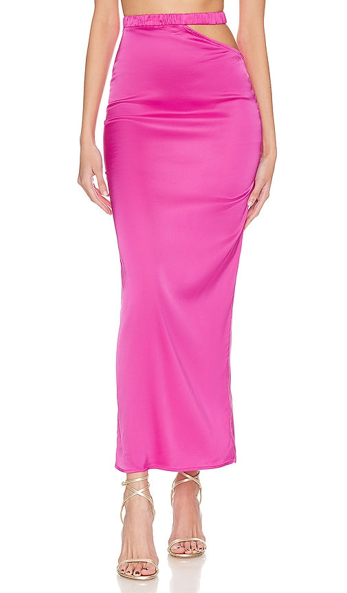 Camila Coelho Lilly Maxi Skirt in Pink - Camila Coelho - Jupe longue Lilly en rose - Camila Coelho Lilly 粉色长裙 - Camila Coelho Lilly Maxirock in Rosa - Camila Coelho Lilly 맥시 스커트 - Gonna lunga Camila Coelho Lilly in rosa