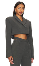 Camila Coelho Ludlow Cropped Blazer in Charcoal