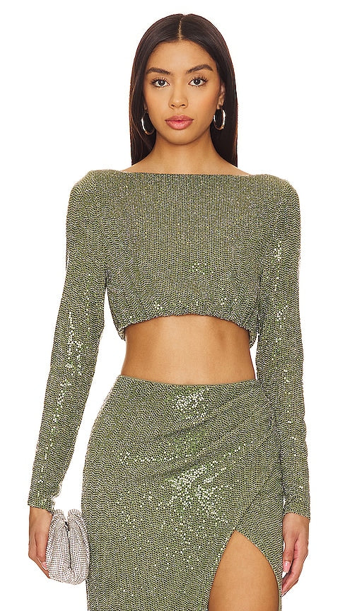 Camila Coelho Martin Top in Olive - Camila Coelho Martin Haut en Olive - 卡米拉·科埃略·马丁 (Camila Coelho Martin) 橄榄色上衣 - Camila Coelho Martin Top in Oliv - Camila Coelho Martin 탑 - Camila Coelho Martin Top in oliva