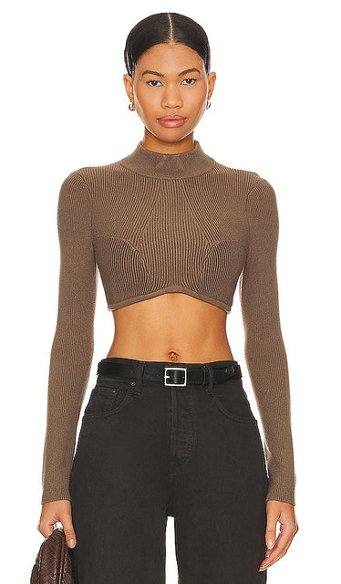Camila Coelho Naila Top in Brown - Camila Coelho Haut Naila en Marron - 卡米拉·科埃略 (Camila Coelho) 棕色 Naila 上衣 - Camila Coelho Naila Top in Braun - Camila Coelho Naila 탑 - Top Camila Coelho Naila in marrone