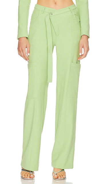 Camila Coelho Olive Cargo Pants in Green - Camila Coelho Pantalon cargo olive en vert - Camila Coelho 绿色橄榄色工装裤 - Camila Coelho Olive Cargohose in Grün - Camila Coelho 올리브 카고 팬츠 - Pantaloni cargo Camila Coelho oliva in verde