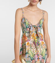 Camilla Asymmetric printed silk midi dress