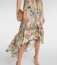 Camilla Asymmetric printed silk midi dress