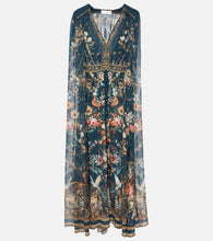 Camilla Crystal-embellished caped silk crêpe gown