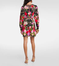 Camilla Embellished floral jersey minidress