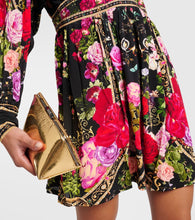 Camilla Embellished floral jersey minidress