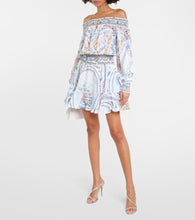 Camilla Embellished floral off-shoulder minidress