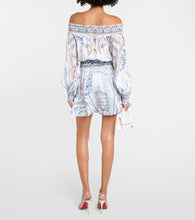 Camilla Embellished floral off-shoulder minidress