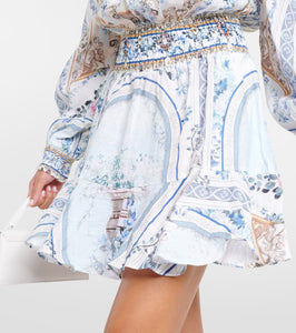 Camilla Embellished floral off-shoulder minidress