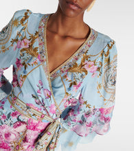 Camilla Embellished floral silk crêpe wrap dress