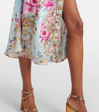 Camilla Embellished floral silk satin robe