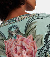 Camilla Gathered floral silk kaftan