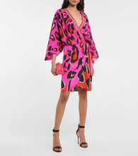 Camilla Giraffe-print silk wrap dress