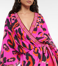 Camilla Giraffe-print silk wrap dress