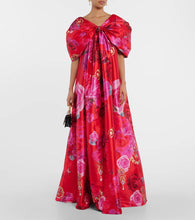 Camilla Poly bow-detail taffeta maxi dress