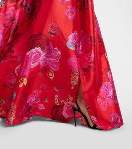 Camilla Poly bow-detail taffeta maxi dress