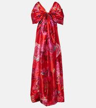 Camilla Poly bow-detail taffeta maxi dress