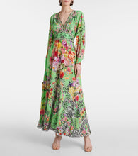 Camilla Porcelain Dream silk maxi dress