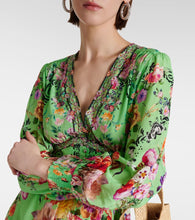Camilla Porcelain Dream silk maxi dress