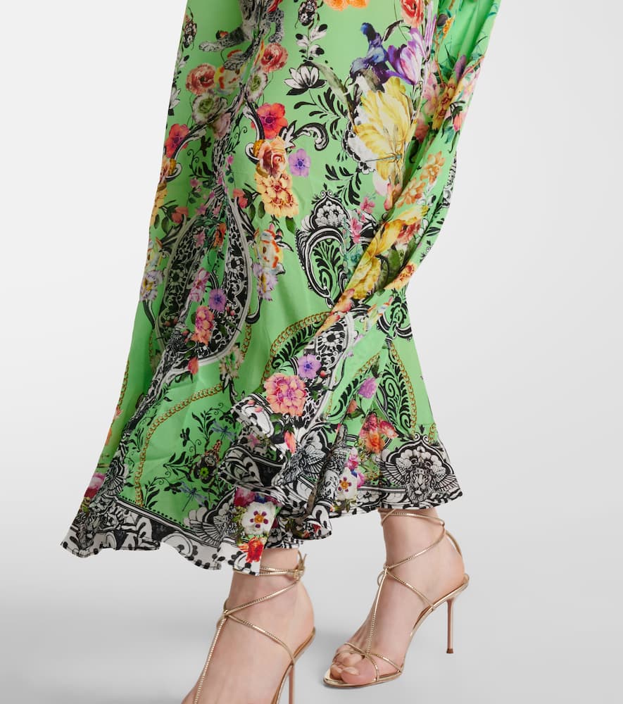 Camilla Porcelain Dream silk maxi dress