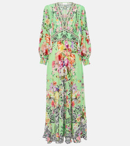 Camilla Porcelain Dream silk maxi dress