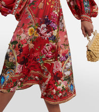Camilla Printed embellished silk midi dress