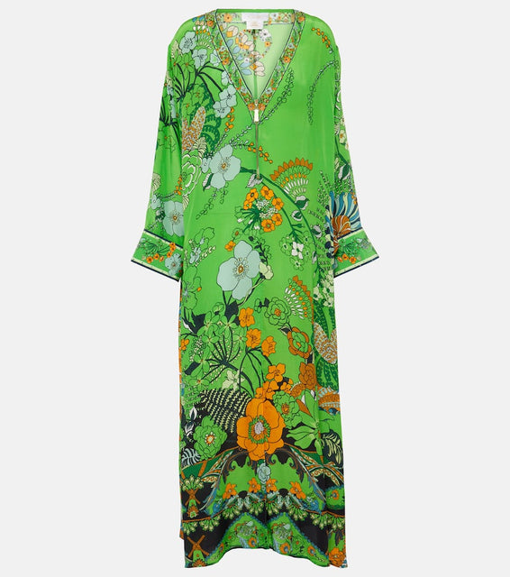 Camilla Printed silk kaftan