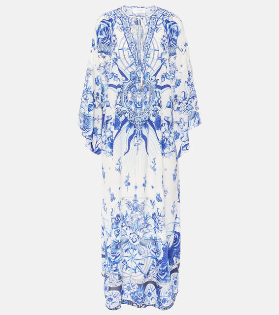 Camilla Printed silk kaftan