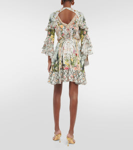 Camilla Ruffled floral silk crêpe wrap dress