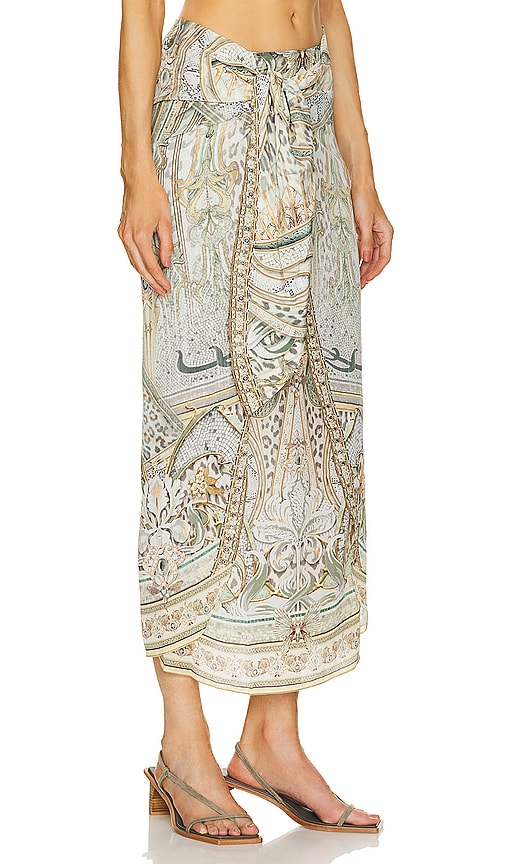 Camilla Tie Front Skirt in Sage
