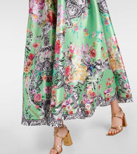 Camilla Trapeze floral taffeta maxi dress