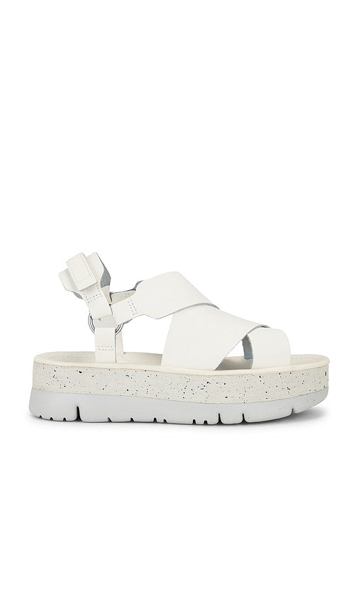 Camper Oruga Up Sandal in White | White Platform Sandals for Women
