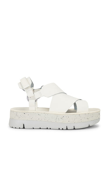 Camper Oruga Up Sandal in White | White Platform Sandals for Women