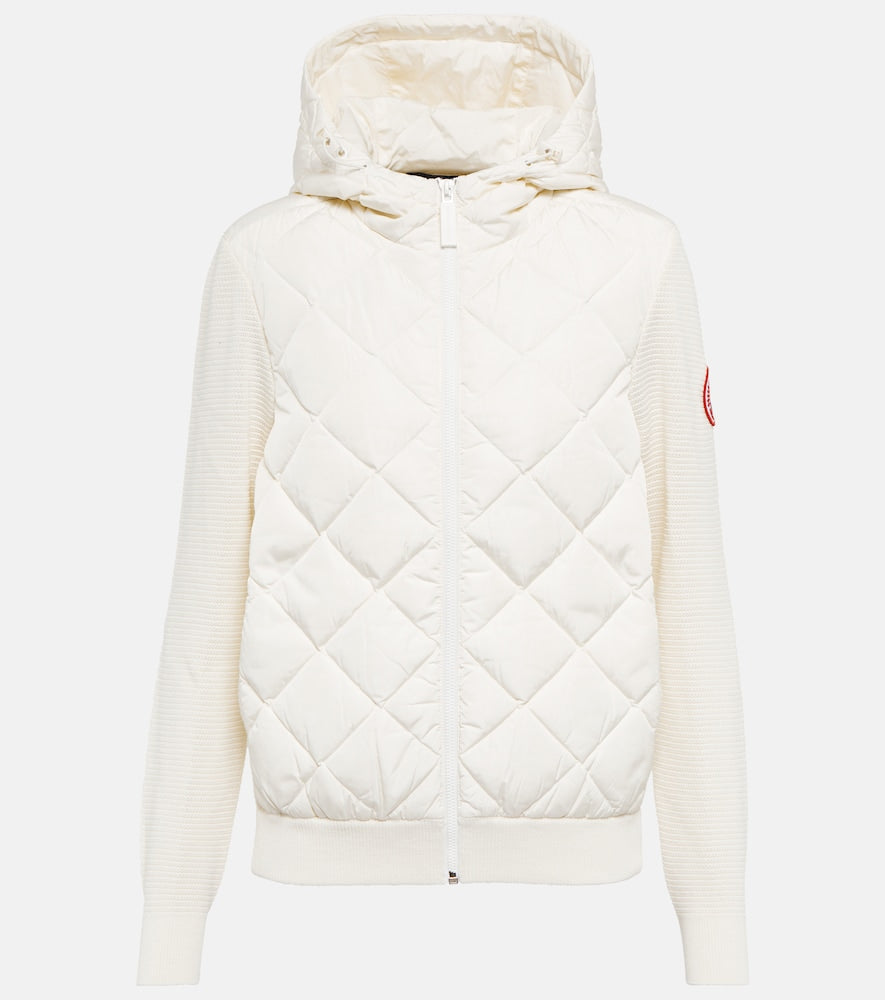 Canada Goose HyBridge√Ç¬Æ down-paneled wool hoodie - 加拿大鹅 HyBridge√Ç¬Æ 羽绒拼接羊毛连帽衫