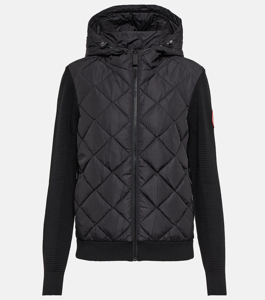 Canada Goose HyBridge√Ç¬Æ down-paneled wool jacket - 加拿大鹅 HyBridge√Ç¬Æ 羽绒拼接羊毛夹克