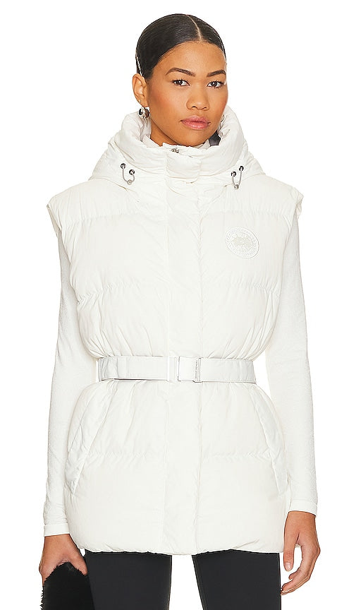 Canada Goose Rayla Vest in White - Canada Goose - Gilet Rayla en blanc - Canada Goose 白色 Rayla 马甲 - Canada Goose Rayla Weste in Weiß - Canada Goose 레일라 베스트 화이트 색상 - Gilet Rayla Canada Goose in bianco