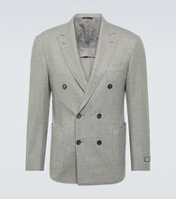 Canali Double-breasted cashmere-blend blazer