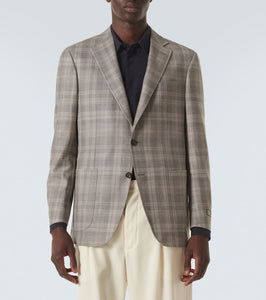 Canali Kei checked wool blazer