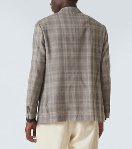 Canali Kei checked wool blazer