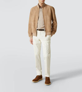 Canali Leather bomber jacket