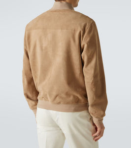 Canali Leather bomber jacket