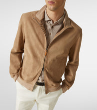 Canali Leather bomber jacket