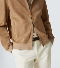 Canali Leather bomber jacket