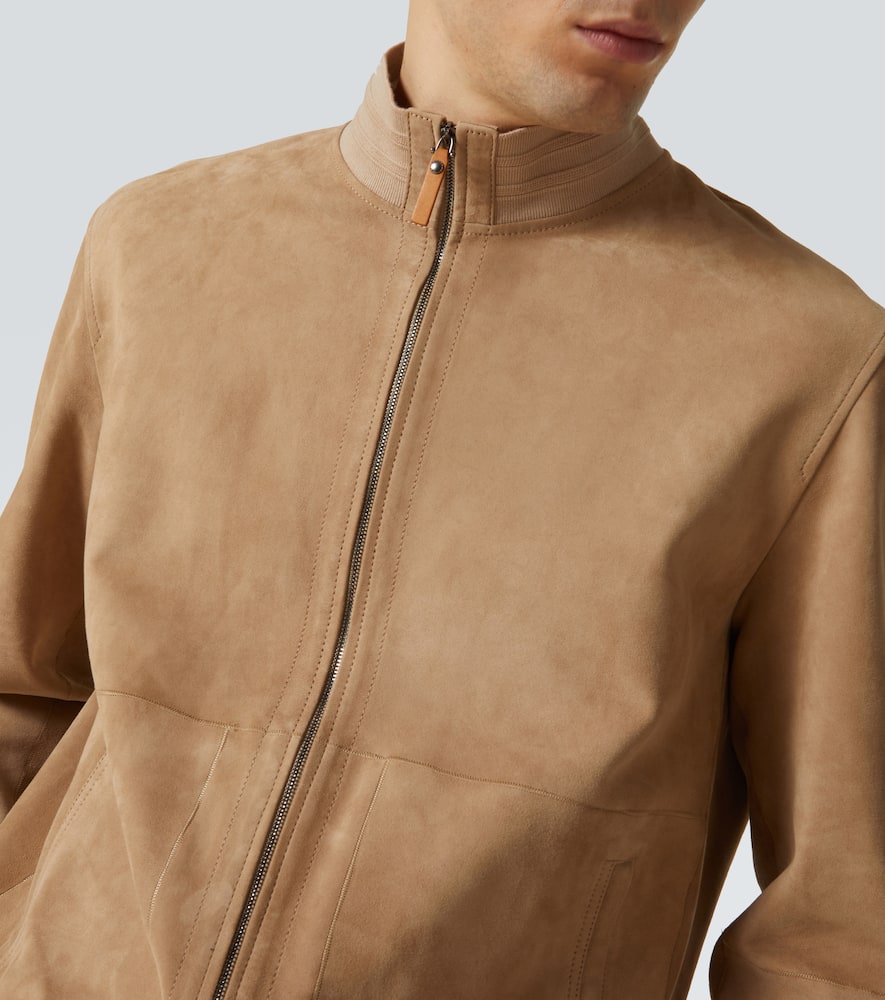 Canali Leather bomber jacket