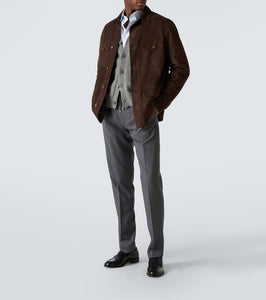 Canali Leather field jacket