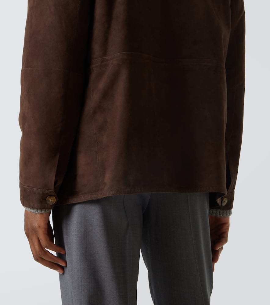 Canali Leather field jacket