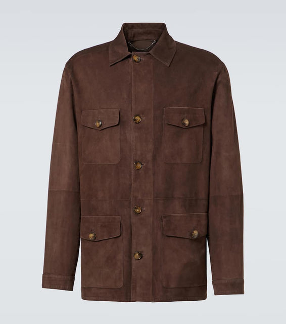 Canali Leather field jacket