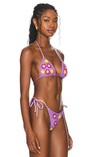 Capittana Adriana Crochet Bikini Top in Purple